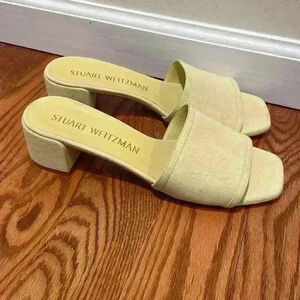 Stuart Weitzman Womens heeled sandals butter yellow  size 11B